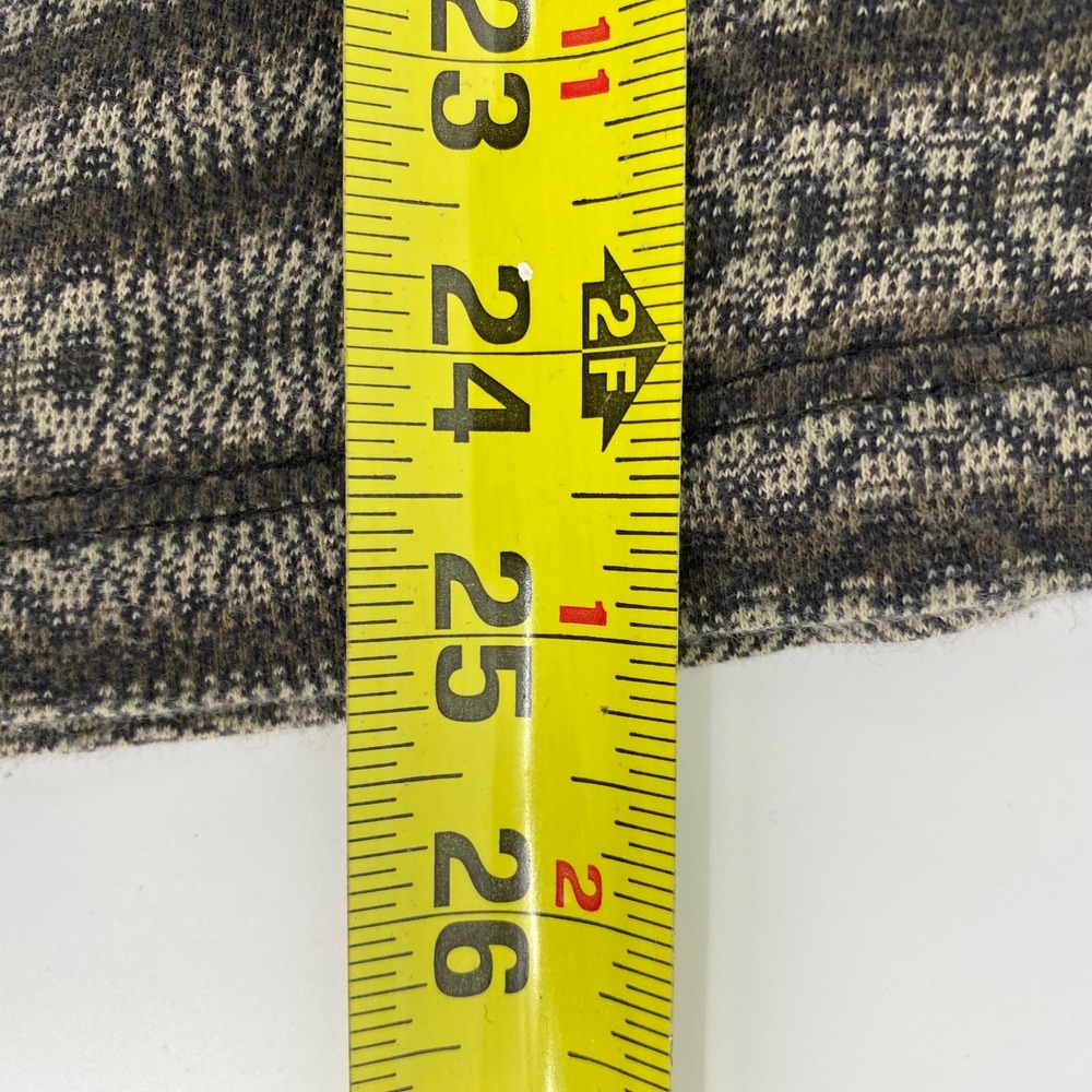 Jhane Barnes Mens Medium Long Sleeve Polo Shirt Cotton Jacquard Knit Brown Green - Picture 7 of 7